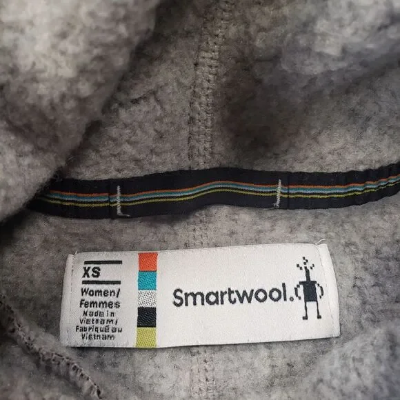 Smartwool‎ Sweater Womens XS Gray Hudson Trail Fleece Pullover Silk Wool Blend - Picture 4 of 10